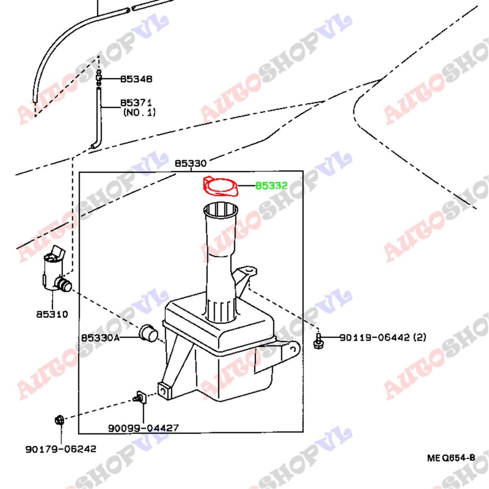 Крышка бачка омывателя CAMRY SV30 4SFE