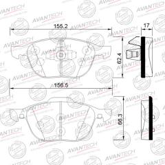 Запчасть тормозные колодки переднее MAZDA 3