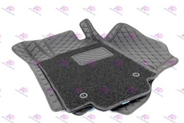 Запчасть коврики в салон honda cr-v 2012г / хонда срв / автомобильный полик / большие с высокими бортами 3d / экокожа / цвет черный / комплект автоковриков с резиновым съёмным ворсом