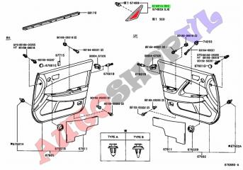 Накладка на дверь передняя правая TOYOTA VISTA