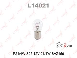 Лампа автомобильная LYNXauto P21/4W 12V BAZ15D