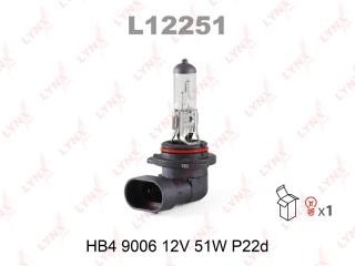 Лампа автомобильная LYNXauto HB4 9006 12V 51W P22D